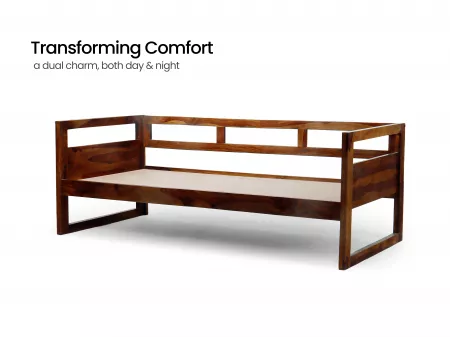 Hugo Solid Wood Sofa Cum Bed